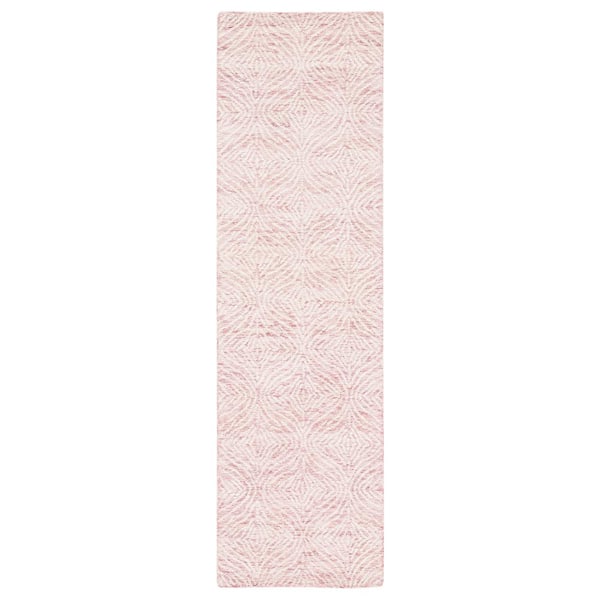 SAFAVIEH Metro Dark Pink/Ivory 2 ft. x 8 ft. Geometric Abstract Runner Rug