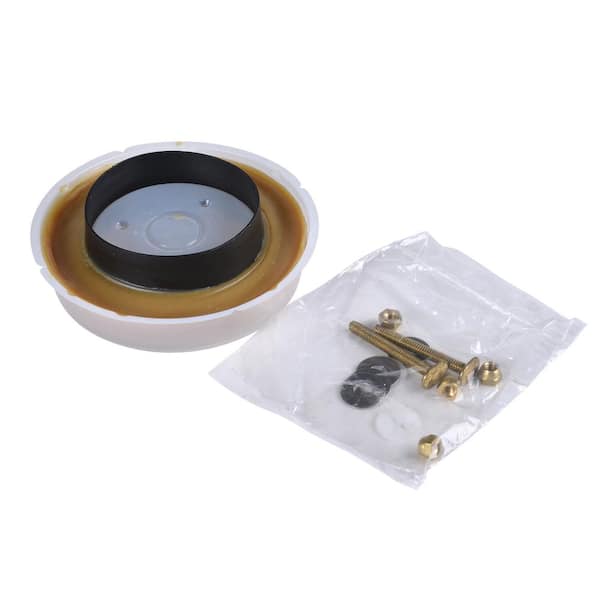 Oatey Johni-Ring 4 in. Standard Toilet Wax Ring with Plastic Horn and Brass Toilet Bolts