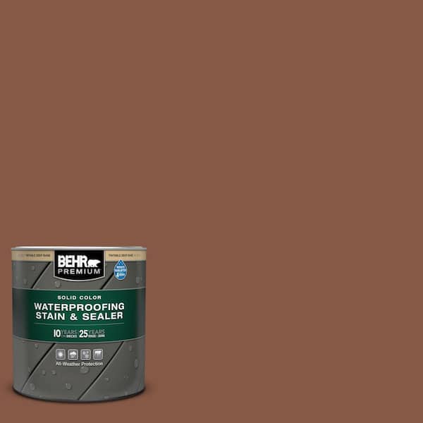 BEHR PREMIUM 1 qt. #SC-142 Cappuccino Solid Color Waterproofing Exterior Wood Stain and Sealer