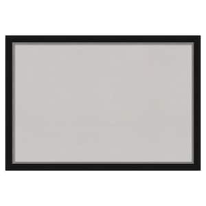 Eva Black Silver Narrow Framed Grey Corkboard 39 in. x 27 in Bulletin Board Memo Board