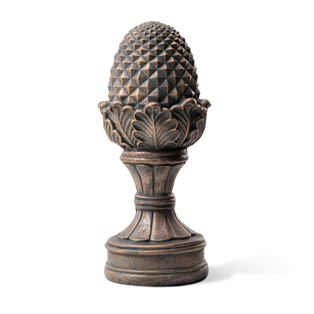 Glitzhome 22.5 in. H MGO Bronze Artichoke Garden Statue GH2025400045 ...