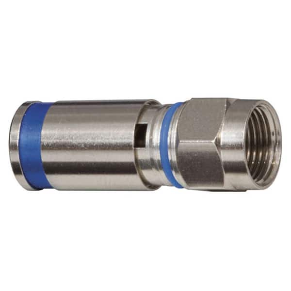 Klein Tools F Compression Connector RG6 for Above Ground Outdoor Use - 50 Pack