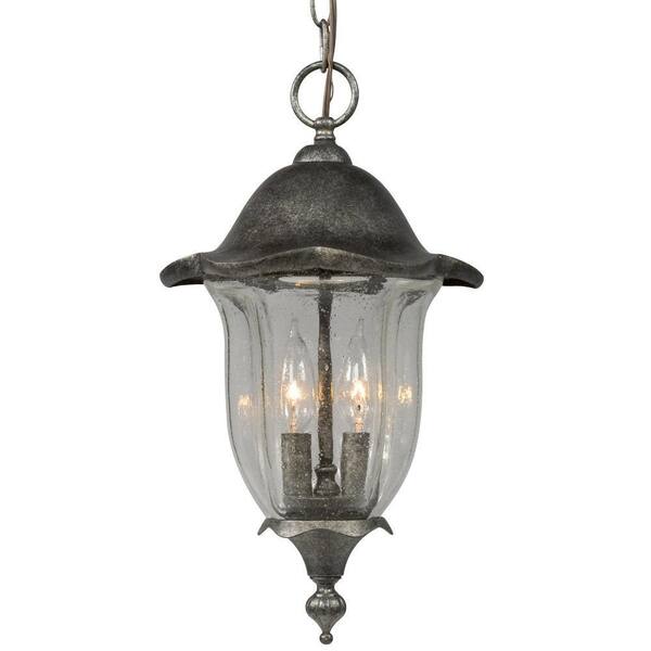 Filament Design Negron 2-Light Outdoor Antique Silver Hanging Lantern