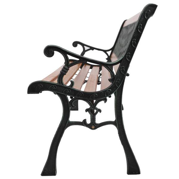 Cast iron and wood best sale garden chairs