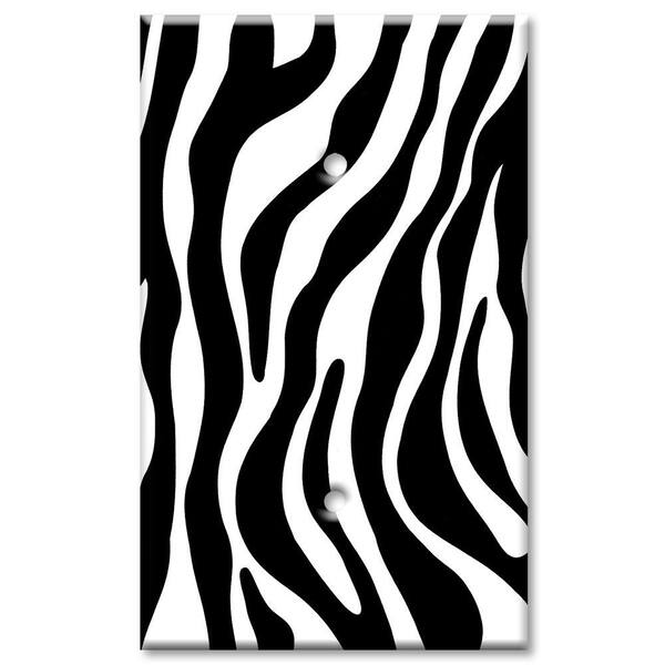 Art Plates Zebra Print Blank Wall Plate