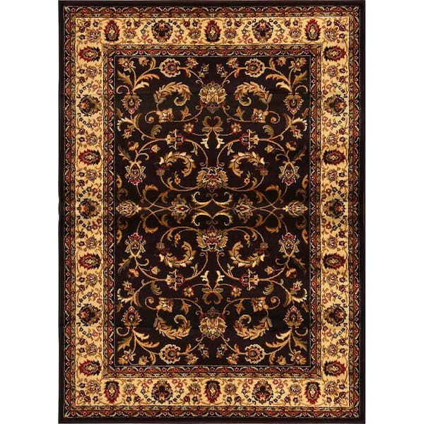 Home Dynamix Royalty Brown/Ivory 8 ft. x 10 ft. Indoor Area Rug