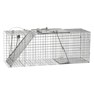 Large 1-Door Easy Set Live Animal Cage Trap for Racoon, Opossum, Muskrat, and Groundhog