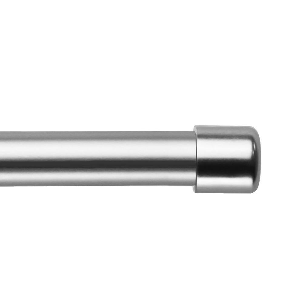 Chihieftancy Rods Chicology 48 in. - 86 in. Single Curtain Rod in Ellis Satin Nickel with ...