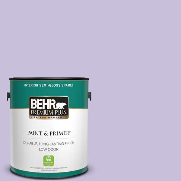 BEHR PREMIUM PLUS 1 gal. #640B-4 Innuendo Semi-Gloss Enamel Low Odor Interior Paint & Primer