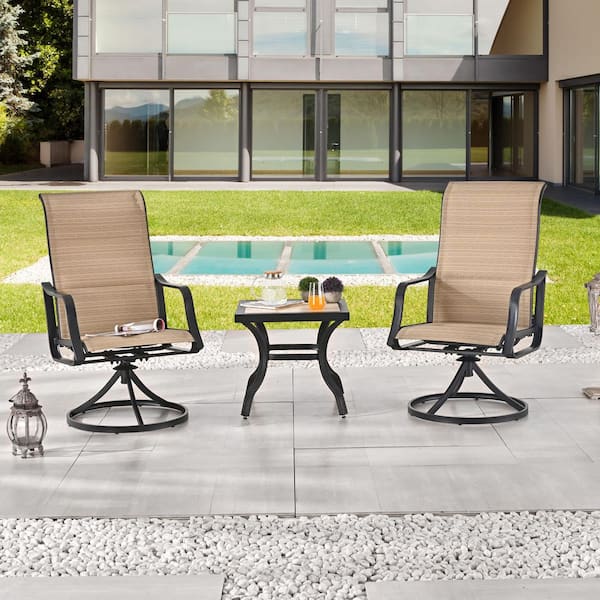 TOP HOME SPACE 3-Piece Metal Outdoor Bistro Set