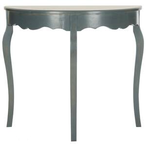 Aggie 34 in. French Gray Standard Half Moon Wood Console Table