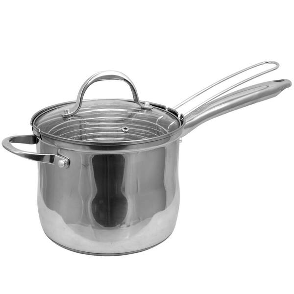 Weight Watchers Brenta 3.6 qt. Stainless Steel Sauce Pan with Glass Lid