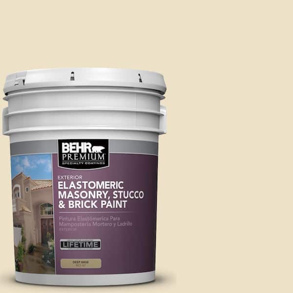 5 gal. #MS-26 Chablis Cream Elastomeric Masonry, Stucco and Brick Exterior Paint