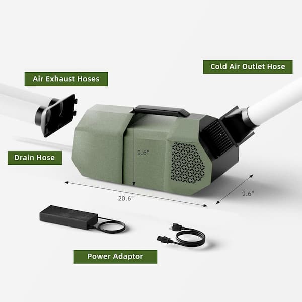 Denjol 1500 BTU Portable Tent Air Conditioner Cools 50 for