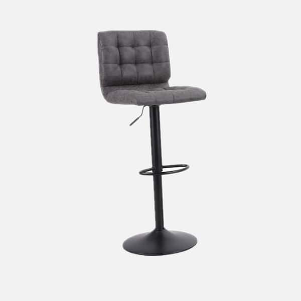 Flash Furniture 34.50 in. Adjustable Height Gray Cushioned Bar Stool  DS8110BGY - The Home Depot