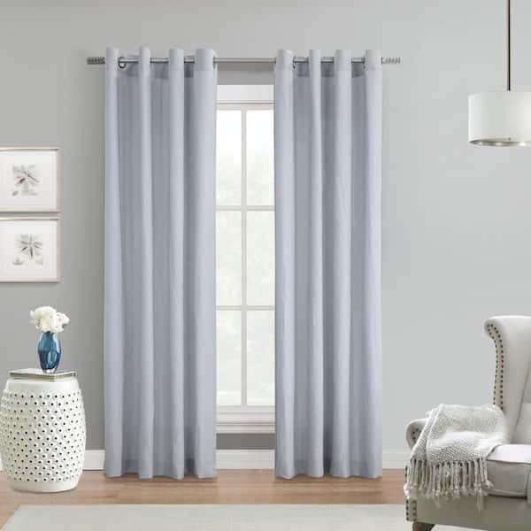 Habitat Harmony Silver 52 in. W x 84 in. L Grommet Light Filtering Curtain Panel