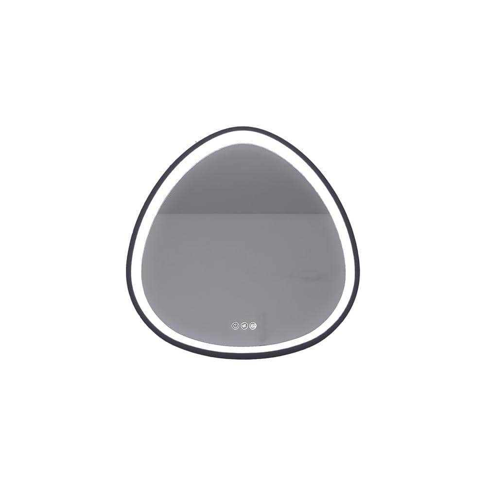 Grey 32 in. W x 32 in. H Dimmable Anti-Fog LED Aluminum Framed Decorative W