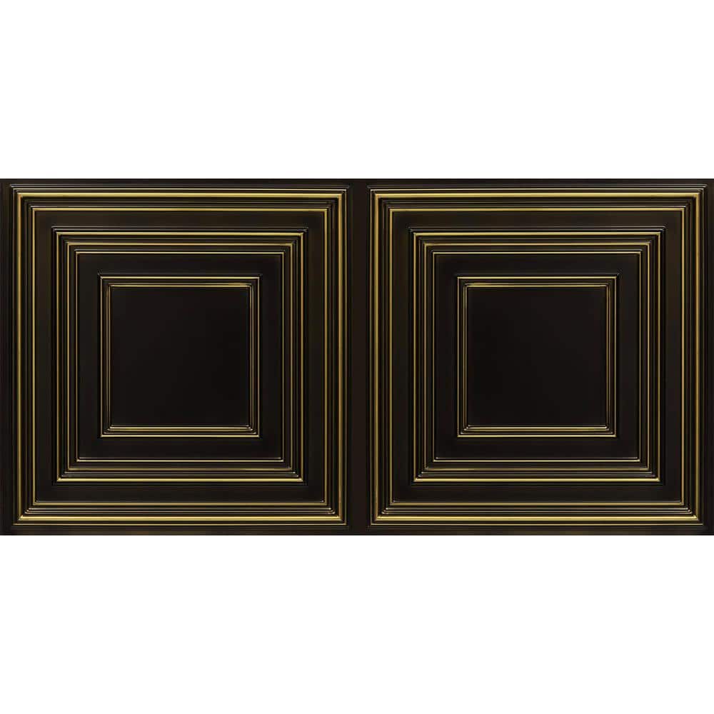 Schoolhouse Antique Brass 2 ft. x 4 ft. PVC Glue-up or Lay-in Faux Tin Ceiling Tile (400 sq. ft./case) price history on PriceWatchPro