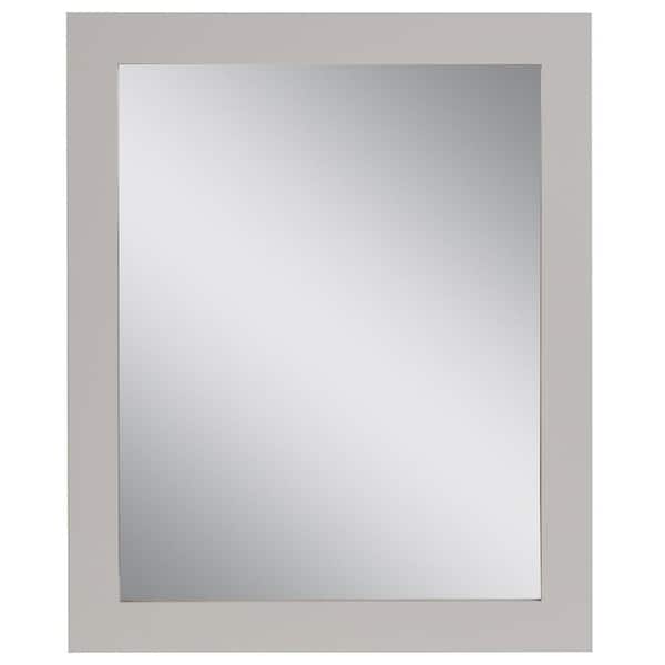 Home Decorators Collection Westcourt 26 in. W x 31 in. H Rectangular Wood Framed Wall Bathroom Vanity Mirror in Cream