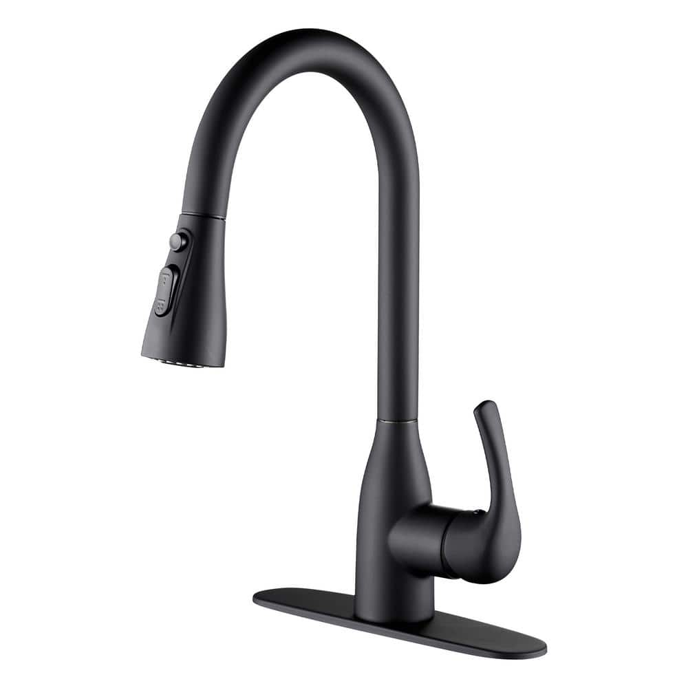 Reviews for Zalerock PowerClean Gooseneck Single Handle Pull Down ...