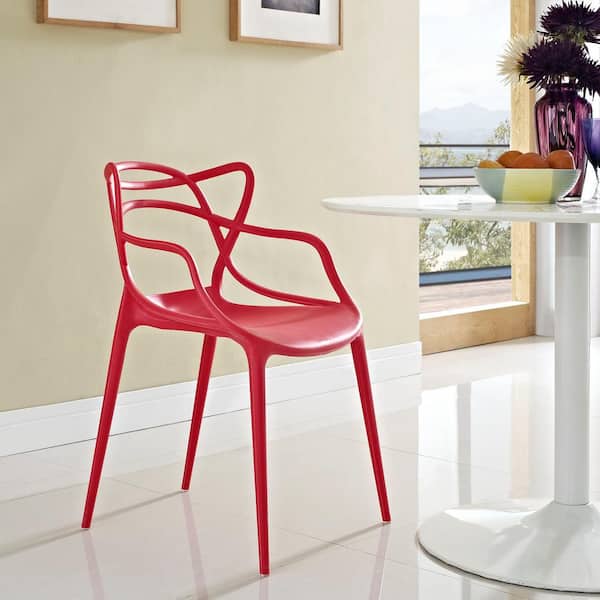 Entangled Red Dining Arm Chair