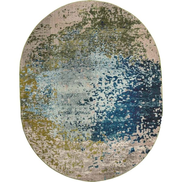Unique Loom Estrella Vella Blue 7' 11 x 10' 0 Area Rug