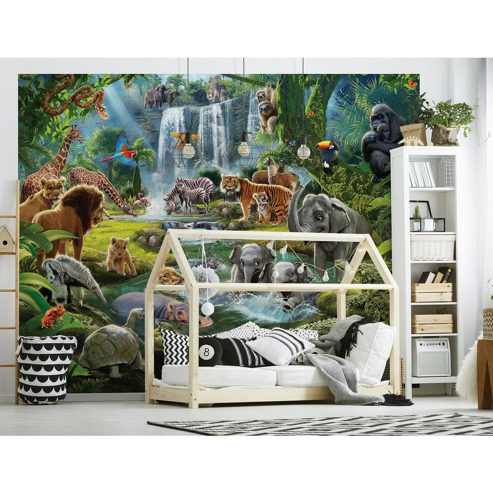 Jungle Adventure Kids Washable Wall Mural