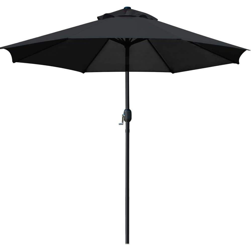 Sunny Series 9 ft. Aluminum Yard Patio Umbrella in Black Patio Umbrella Outdoor Table Umbrella with 8 Sturdy Ribs price history on PriceWatchPro