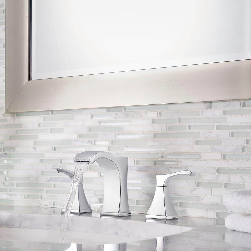 Venturi Polished Chrome 8-Inch Widespread Double Handle Bathroom Faucet