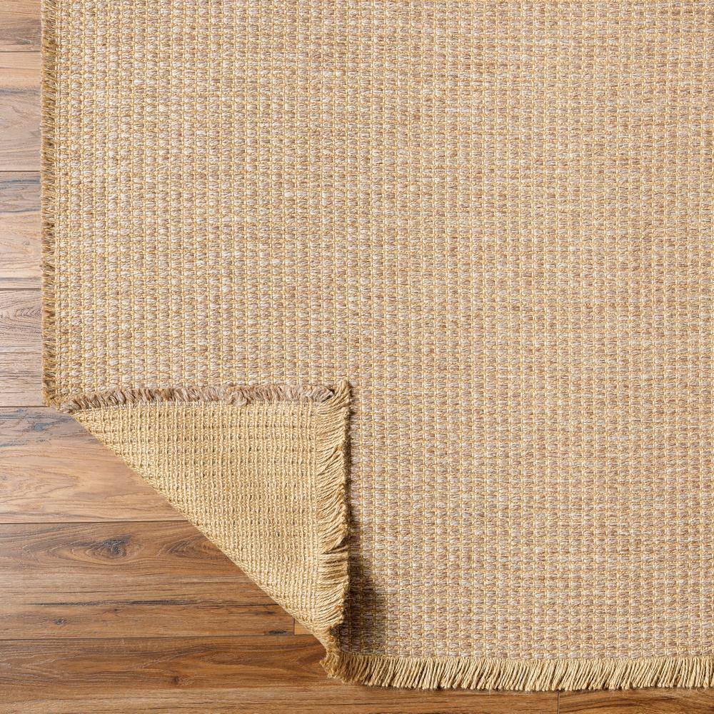 Kimi Light Brown Textured Polypropylene and Jute Runner Rug