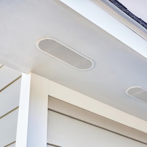 4 in. x 12 in. Oval White UV Resistant Resin Soffit Vent (Carton of 36)