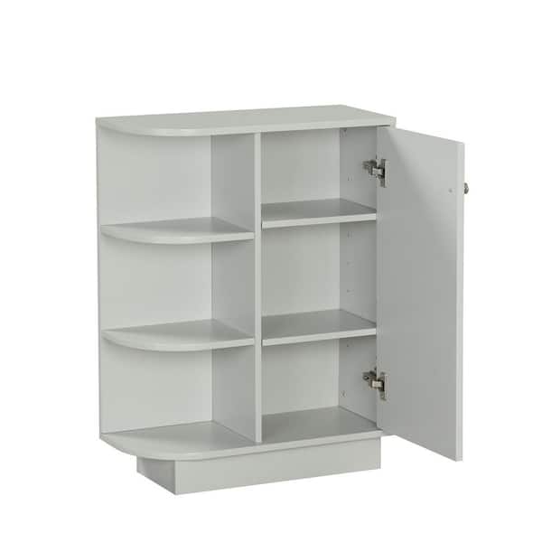 Unbranded Oak Shelf Cabinet with Adjustable Plates Ample Storage Space Accent Storage Cabinets Easy to Assemble