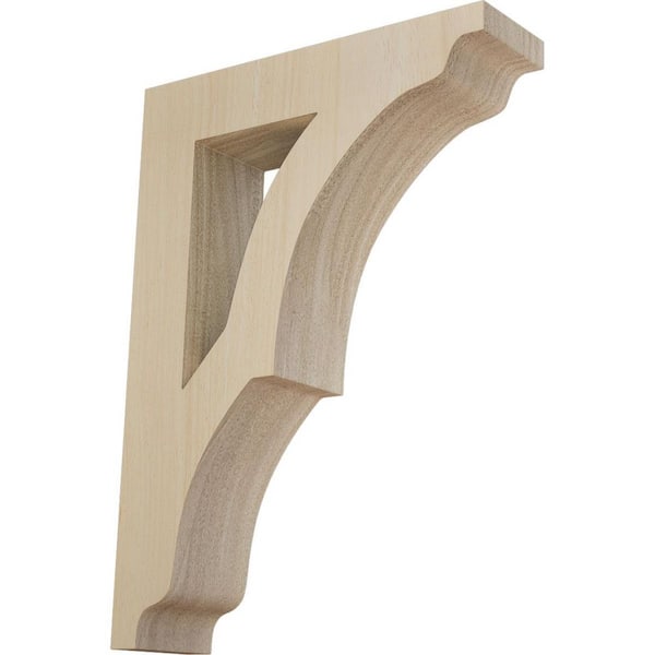 Ekena Millwork 1-3/4 in. x 9 in. x 6-1/2 in. Rubberwood Small Avila Bracket