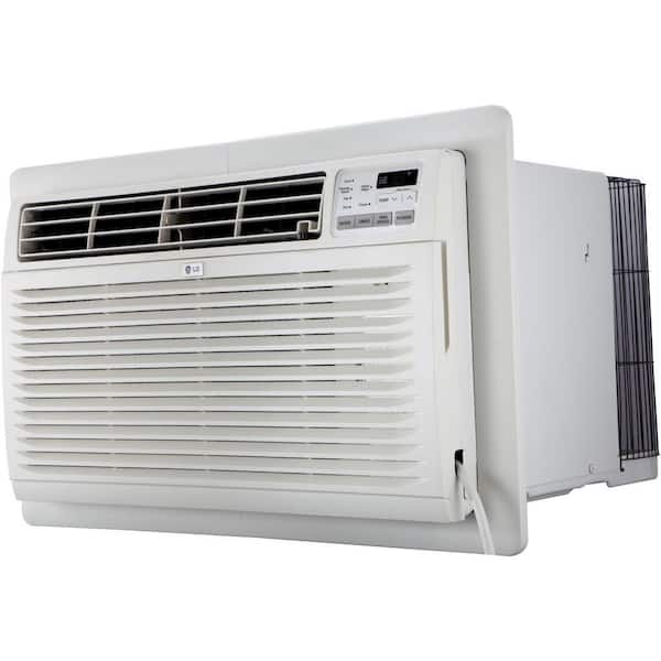 LG 11,200 BTU 230-Volt Through-the-Wall Air Conditioner Cools 500 Sq. Ft. with Heater and Remote in White
