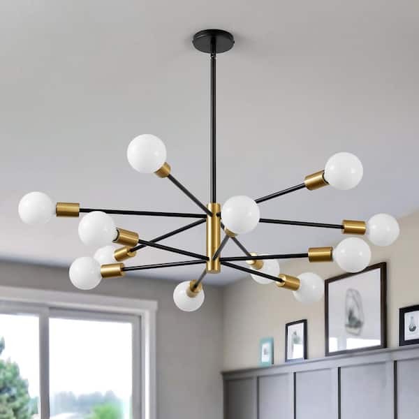 sputnikページ KAISITE 12-Light Height Adjustable Mid-Century Ceiling Light