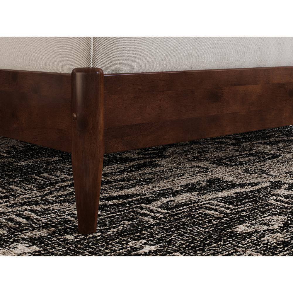 Becket Queen Walnut Wood Low Profile Platform Bed with Slats