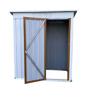 5.15 ft. W x 2.62 ft. D White and Yellow Metal Shed with Single Door (13.49 sq. ft.)