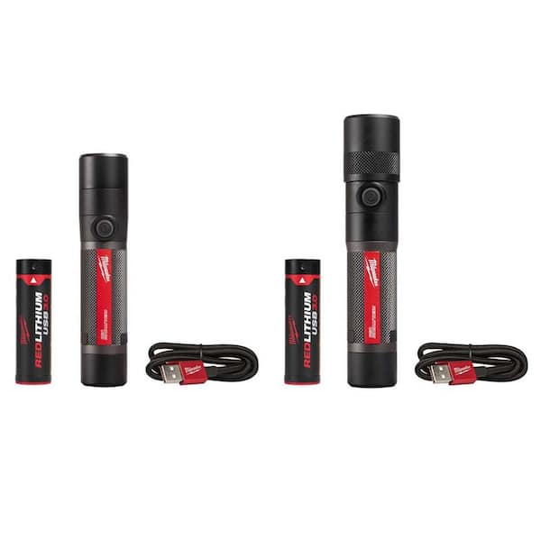 6000 Lumen Rechargeable Waterproof Twist Focus LED Flashlight with Battery  Bank