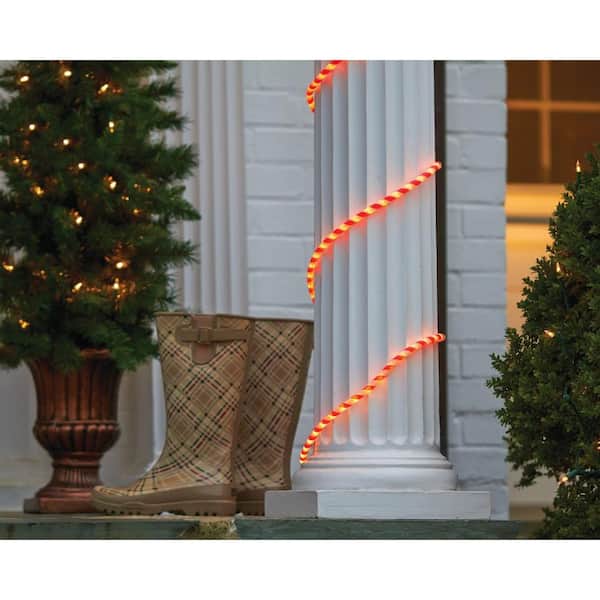 Home Accents Holiday 18 ft. Red and White Candy Cane Rope Light Kit  ML-2W-18-120V-R&W - The Home Depot