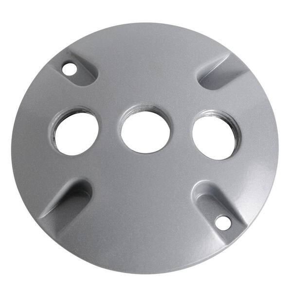 TAYMAC Round 3-Hole Lamp Holder Cover in Gray
