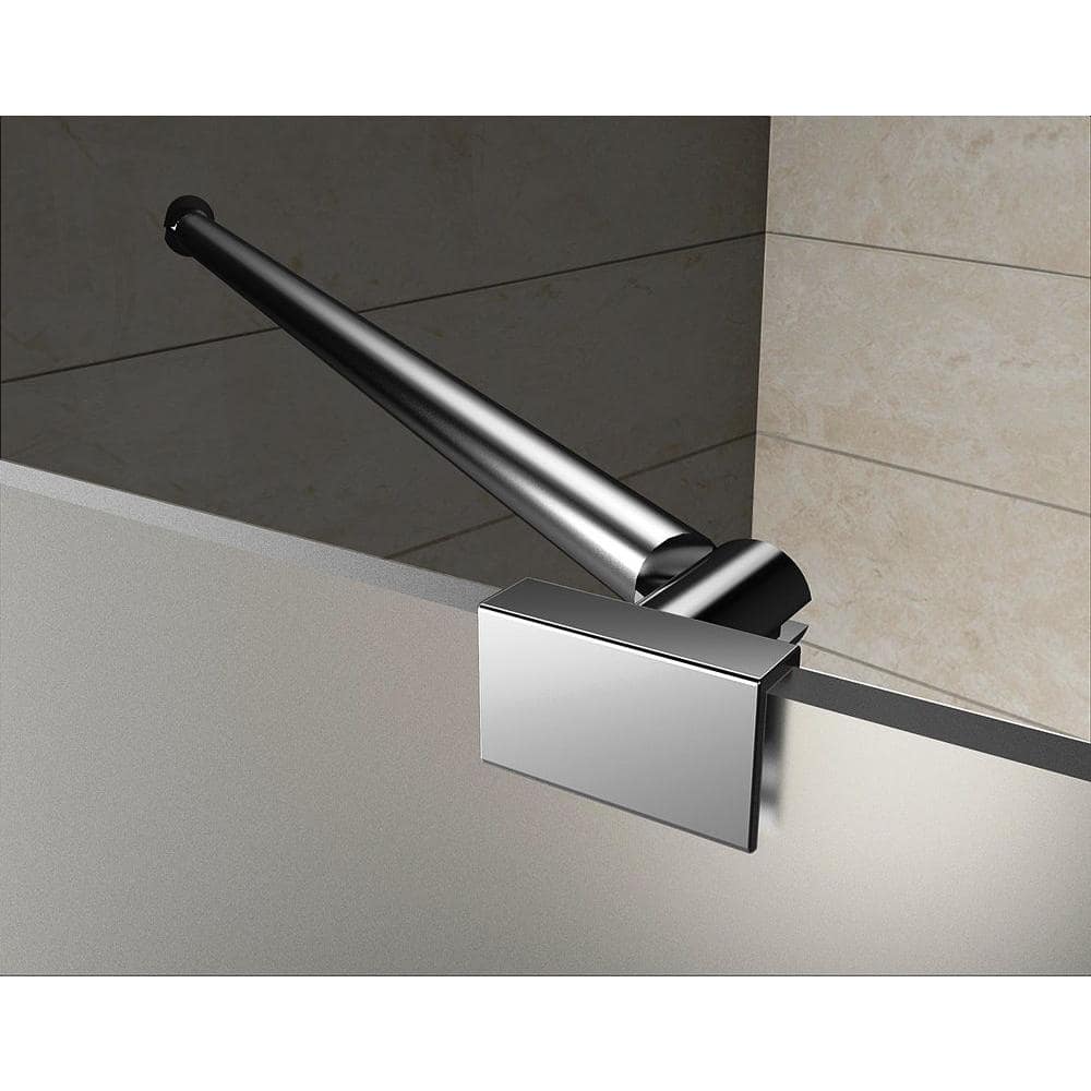 Avalux GS 48" x 72" Frameless Frosted Glass Hinged Shower Enclosure