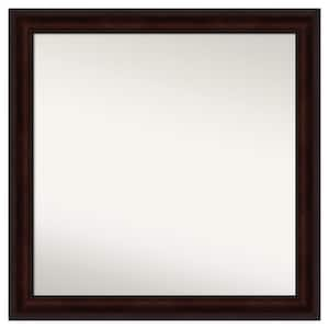 Coffee Bean Brown 35.25 in. x 35.25 in. Custom Non-Beveled Satin Recycled Polystyrene Framed Vanity Wall Mirror