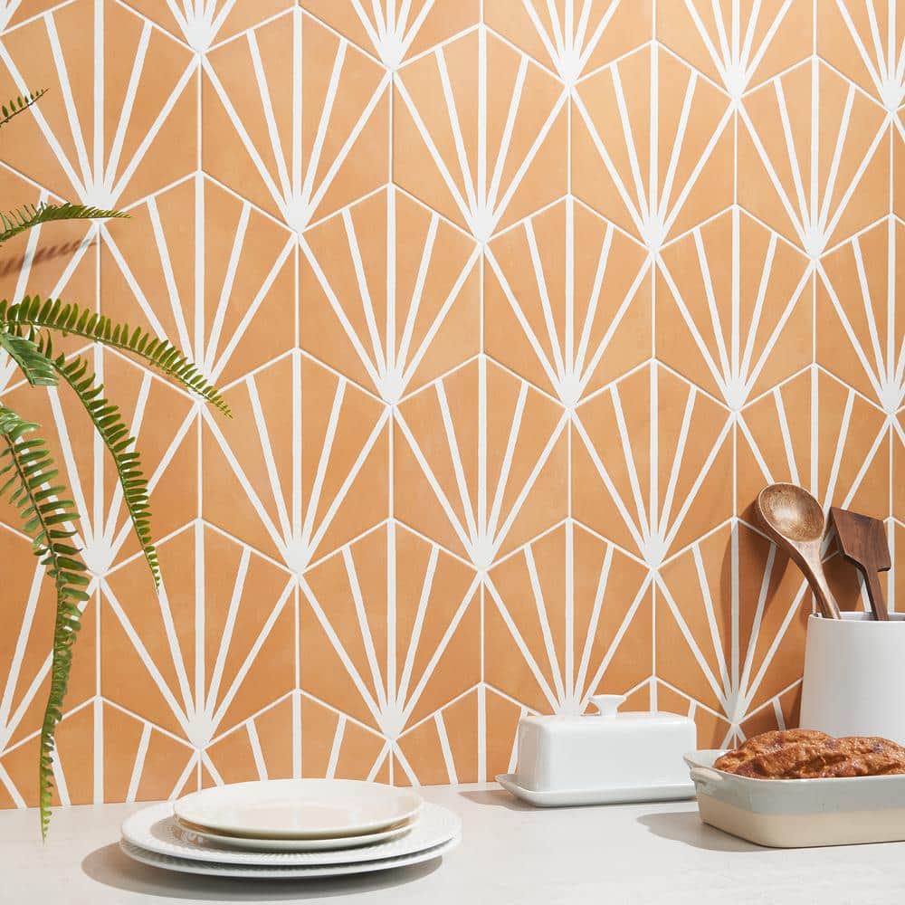 GeoHex Deco 8" Hexagon Matte Porcelain Floor and Wall Tile (9.03 Sq. Ft. / Case)