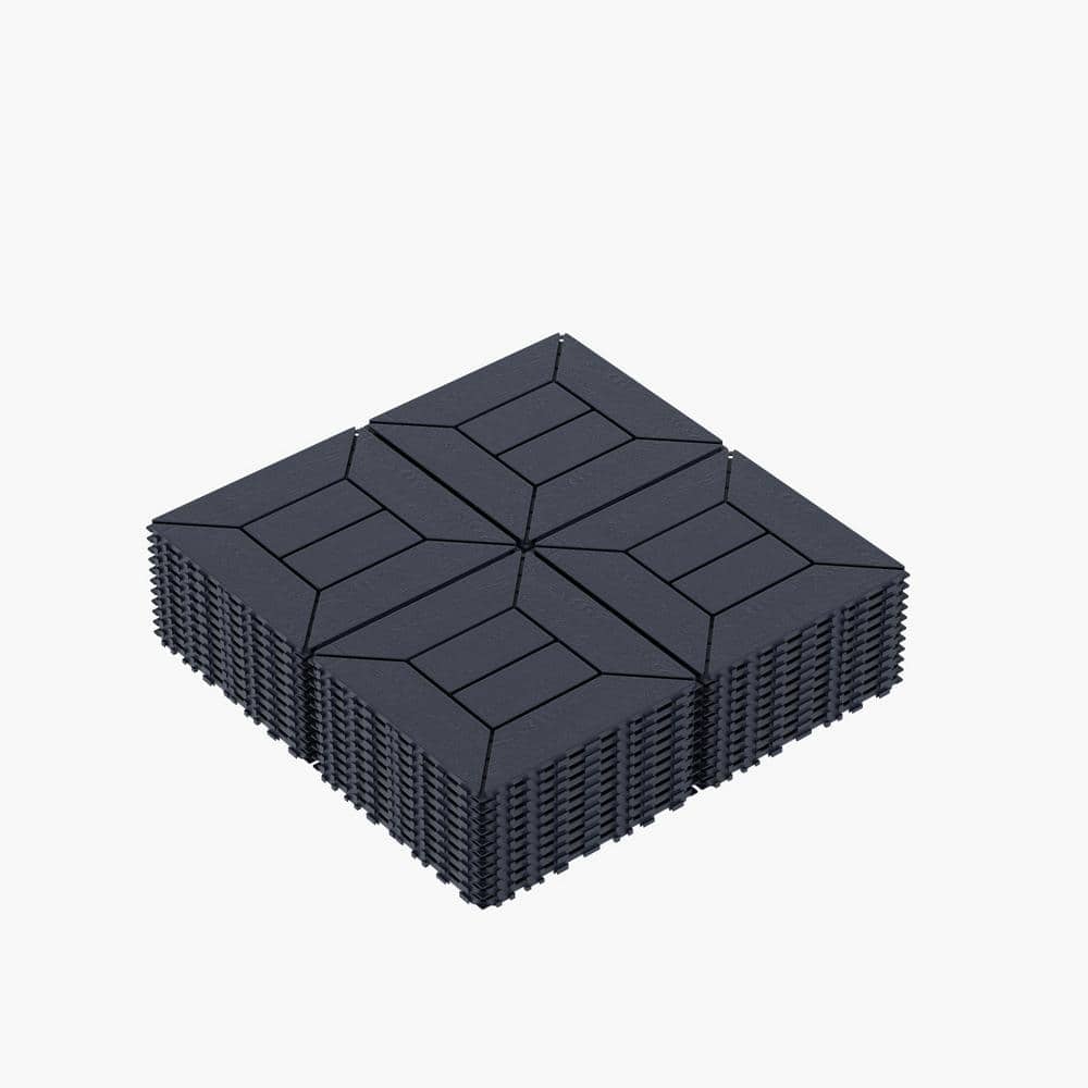 44-Piece 12 in. x 12 in. Patio Deck Tiles, DIY Module Interlocking Decking 