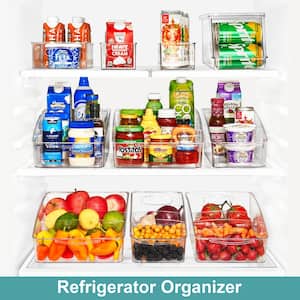 Fridge Organizer on Wheels Curved Top, Large (1-Pack)