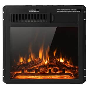 18 in. 750/1500-Watt Recessed and Freestanding Electric Fireplace Insert with 7-Level Adjustable Flame & Remote Control