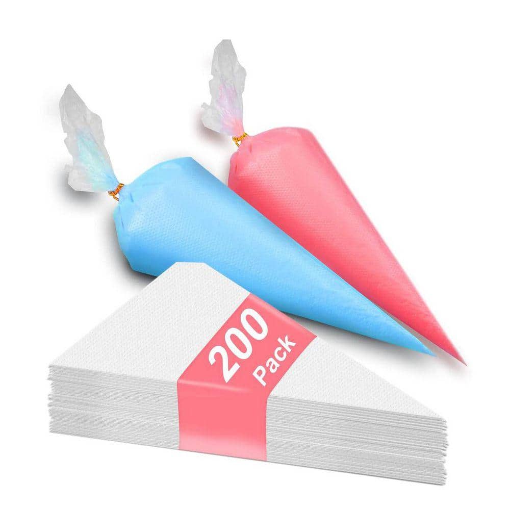 JFVKAF Disposable Plastic Tipless Icing Piping Bags Non-Slip