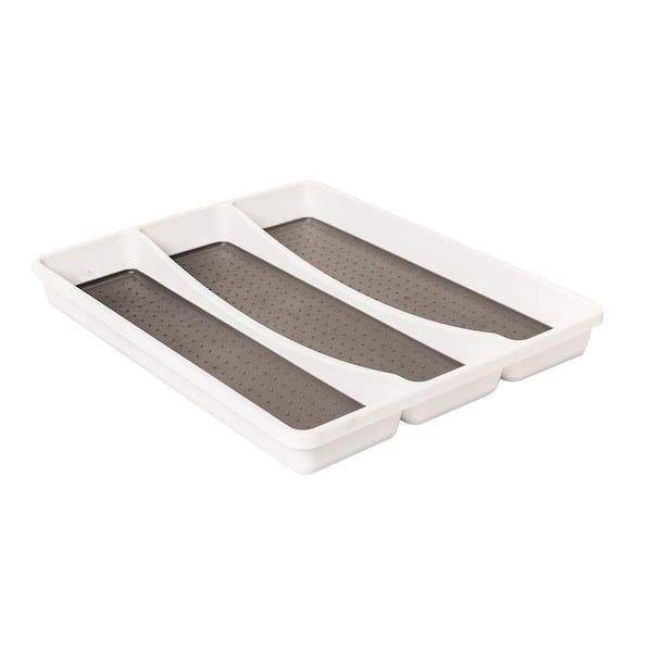 Real Solutions for Real Life White Plastic Utility Drawer Organizer