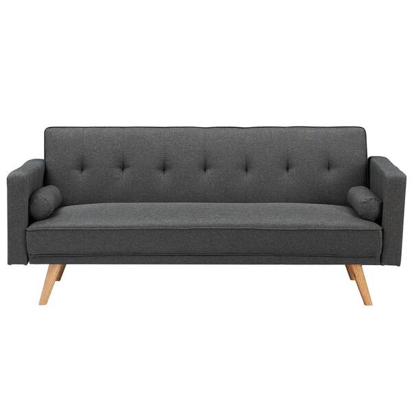 ATHMILE 71.6 in. Dark Gray Variable Twin Size Sofa Bed for Living Room Folding Sofa
