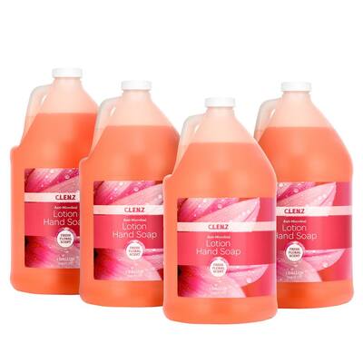 Clenz 128 fl. oz. Fresh Floral Scented Lotion Antimicrobial Liquid Hand Soap (4-Pack)